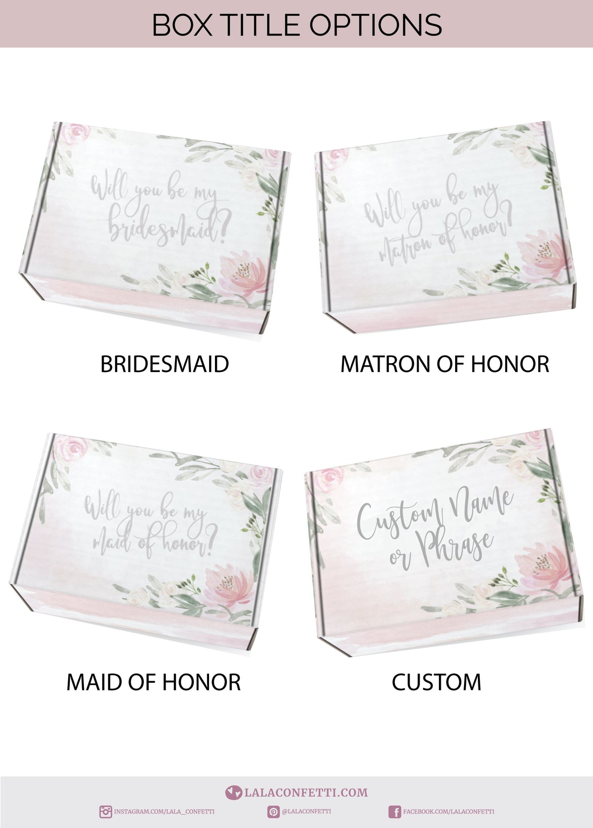 Bridesmaid Proposal Box - Basic Box