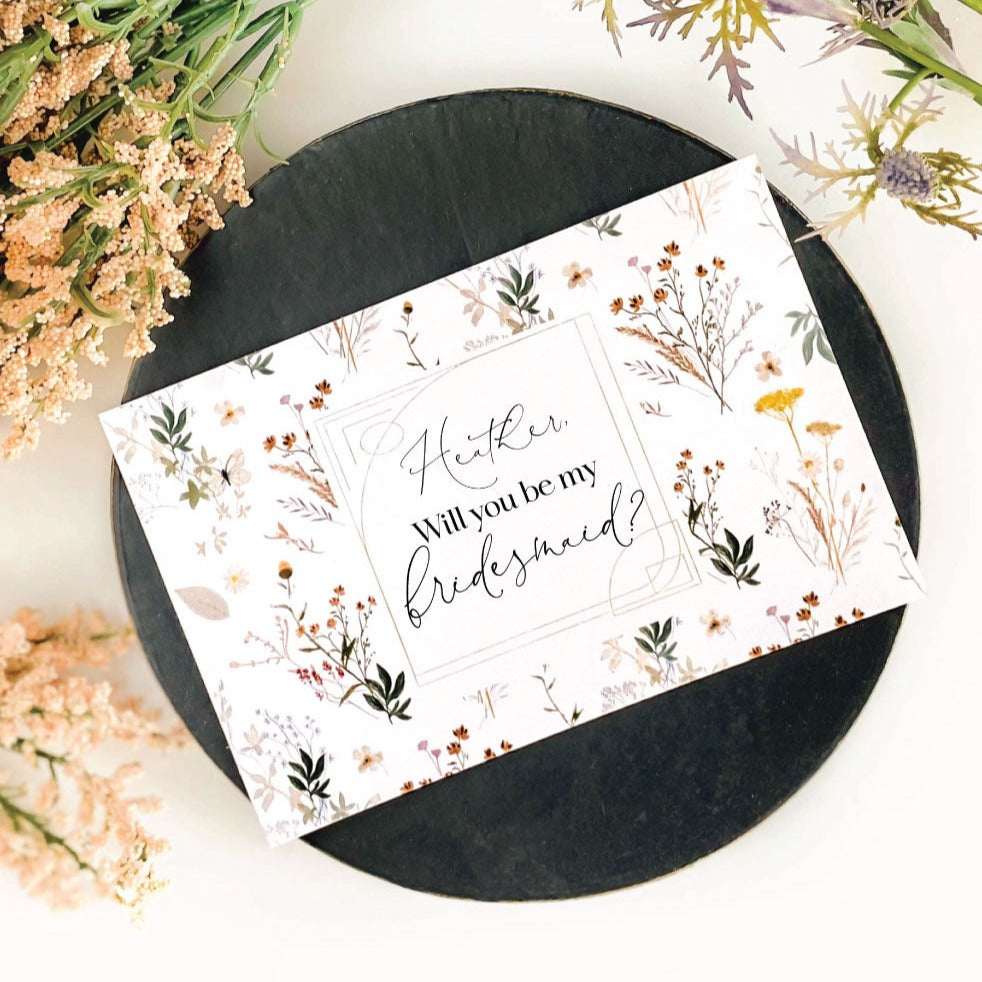 Bridesmaid Cards - Boho Wildflower Collection