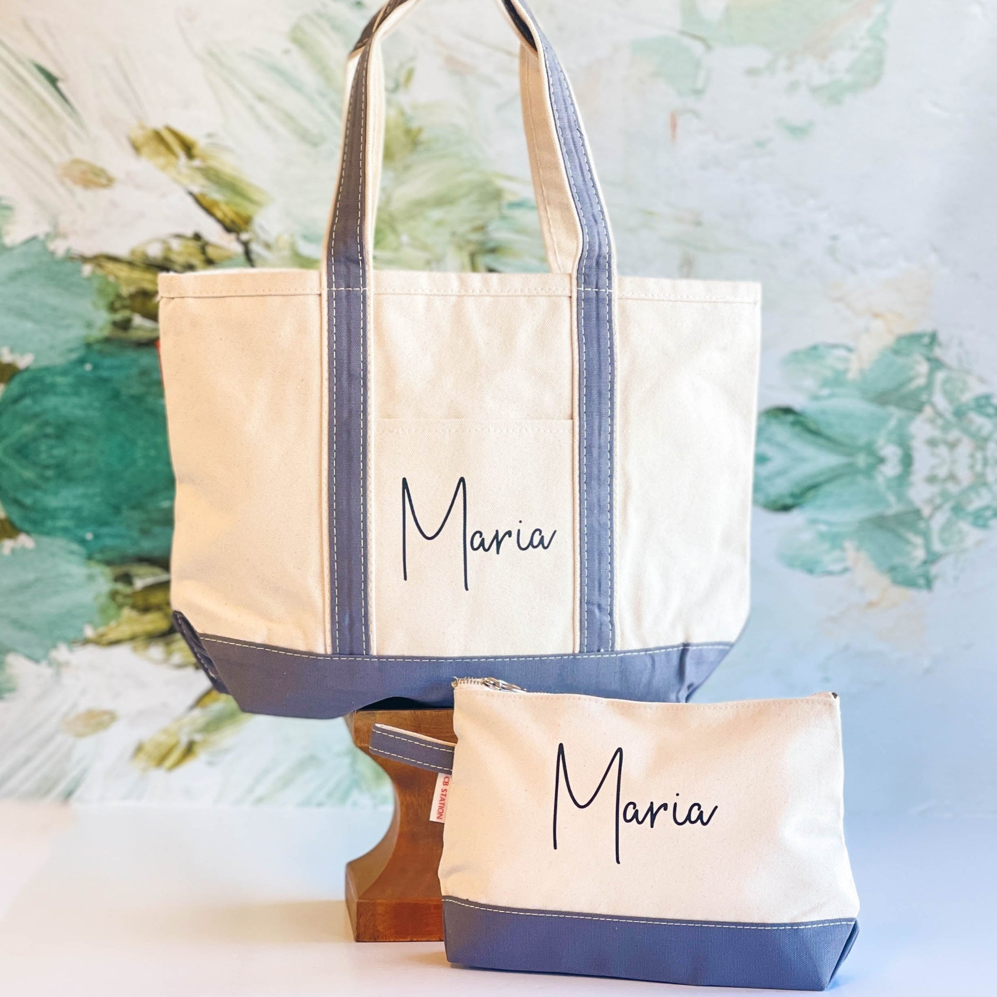 Personalized Tote Bag and Organizer - On the Go Travel Set - LaLa