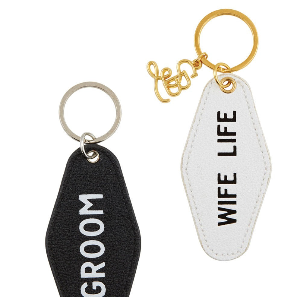 Wife Life Motel Tag Key Chain