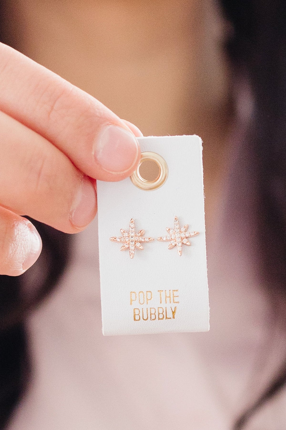 bridesmaid earrings - pop the bubbly