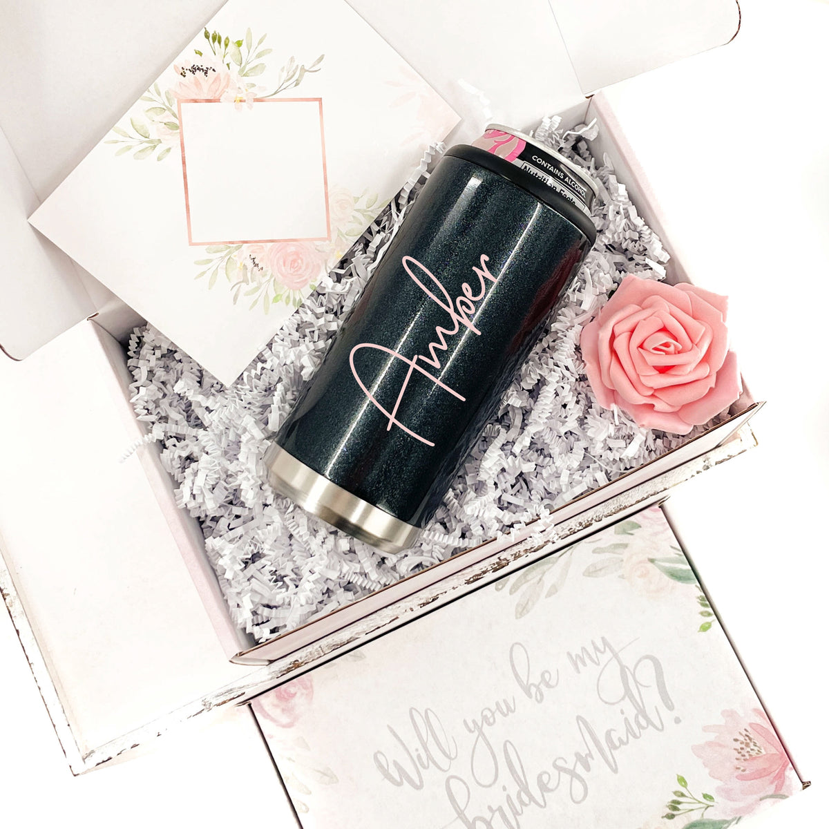 Bridesmaid Proposal Box with Slim Can Holder Option