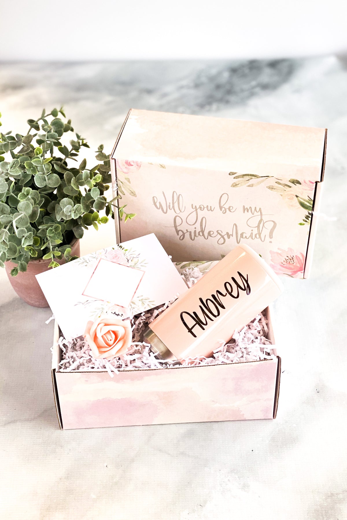 Bridesmaid Proposal Box with Slim Can Holder Option