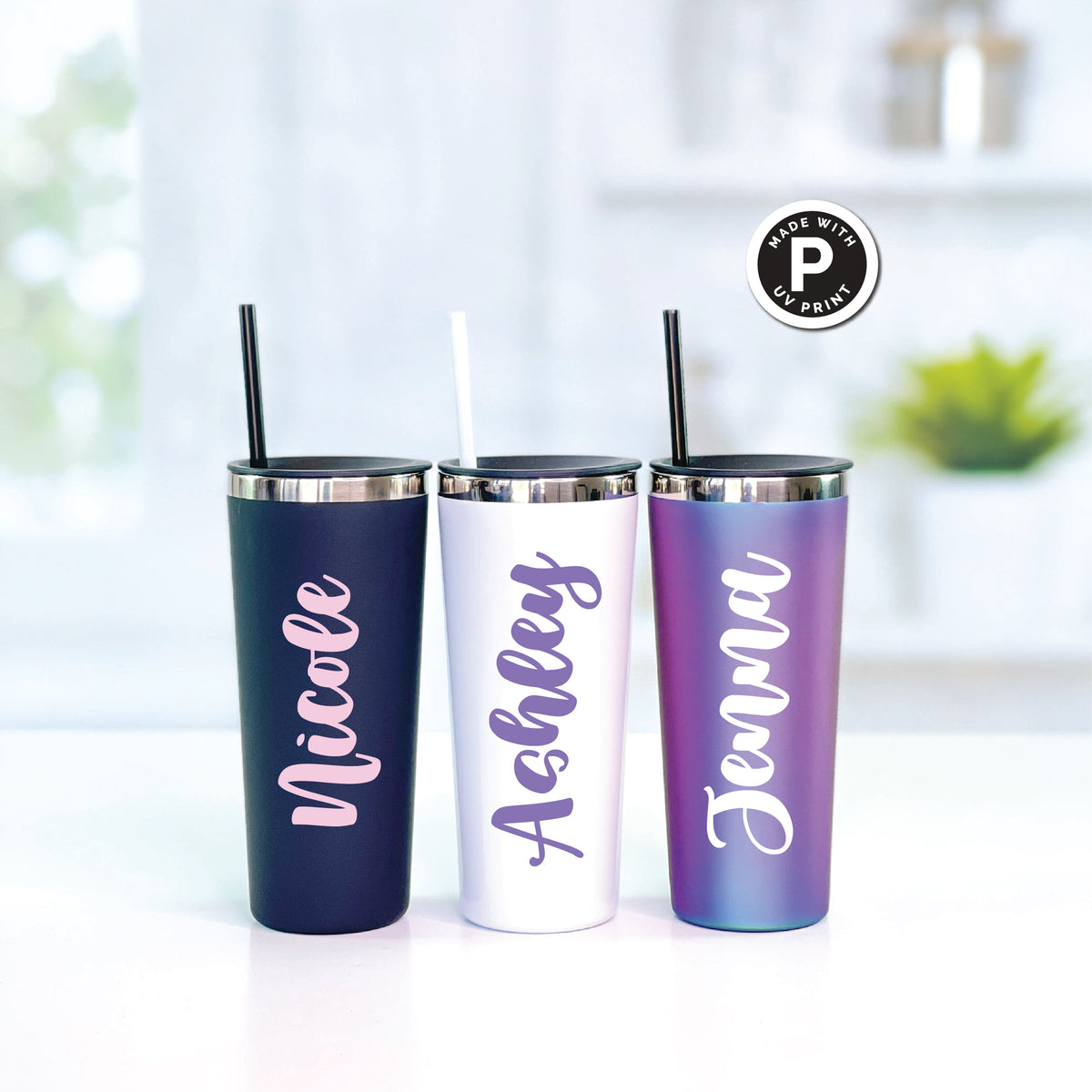 Tall Tumbler with Straw
